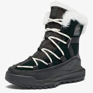 SOREL ONA RMX Glacy Waterproof Boots Black/White 9